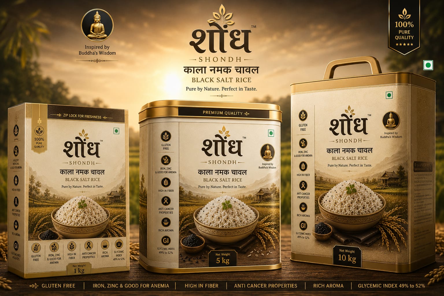 SONDH Kalanamak rice pack concepts